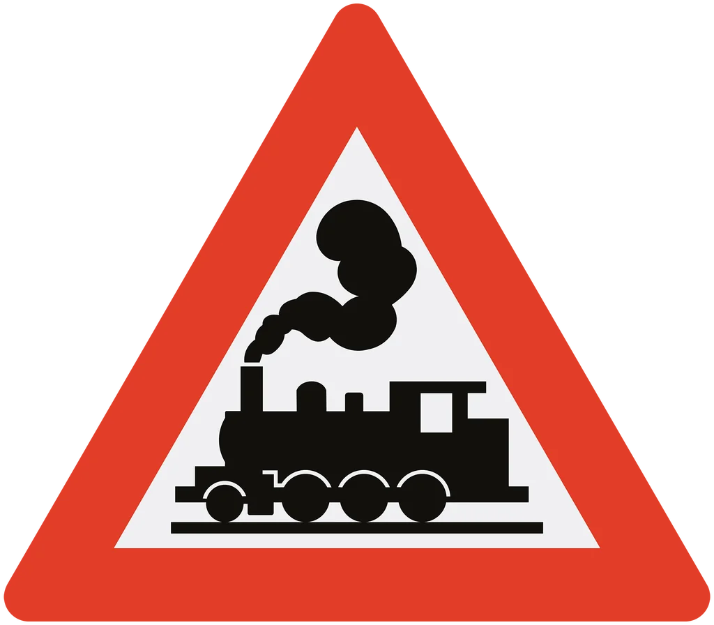Skilt 135, Planovergang uten bom