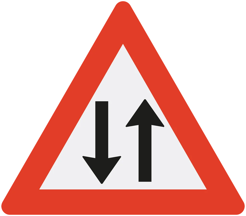 Skilt 148, Møtende trafikk