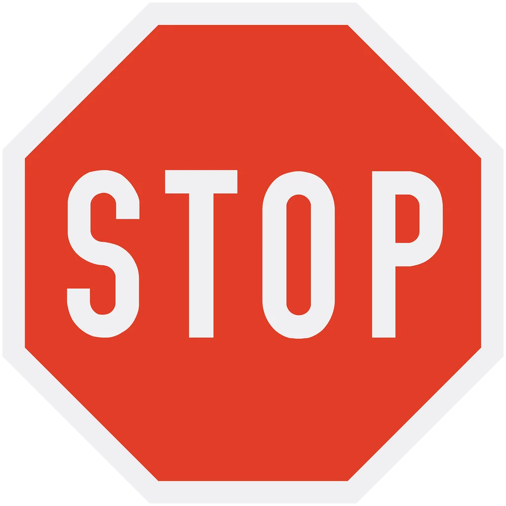 Skilt 204, Stopp