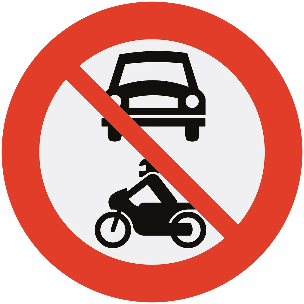 Skilt 306.1, Forbudt for motorvogn