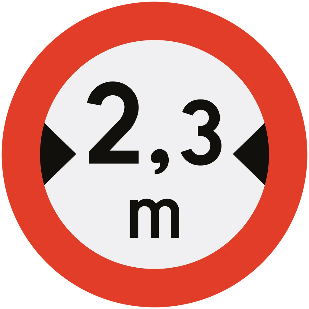 Skilt 312, Breddegrense
