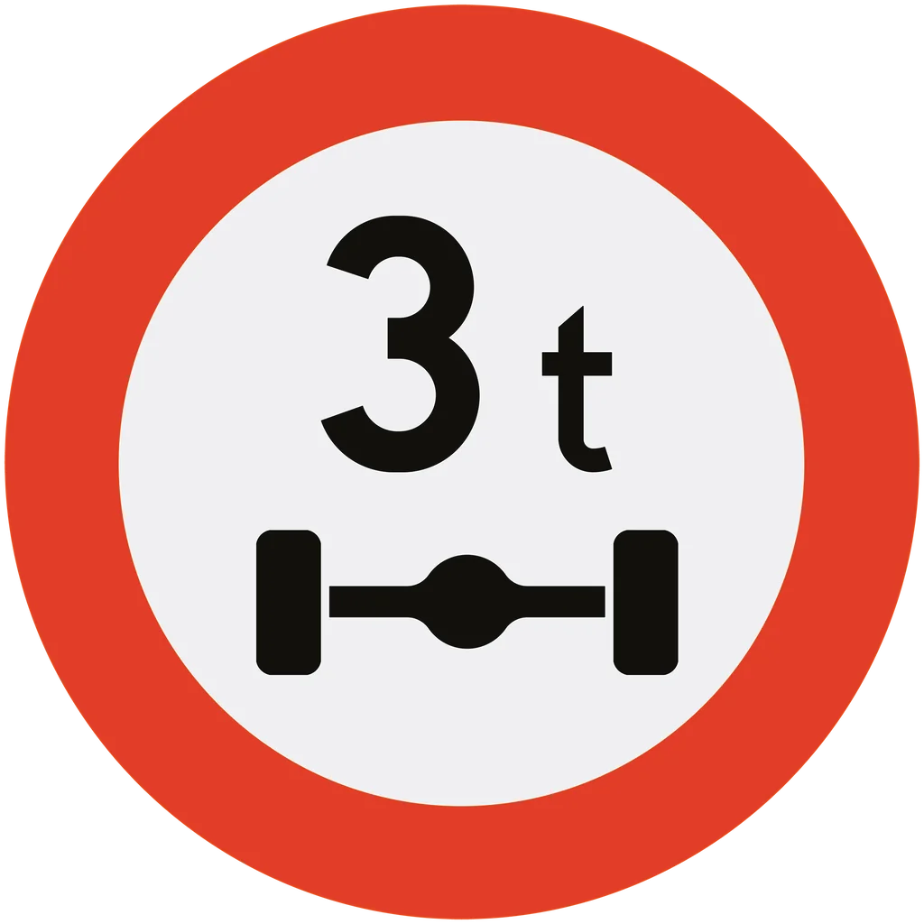 Skilt 320, Aksellastgrense