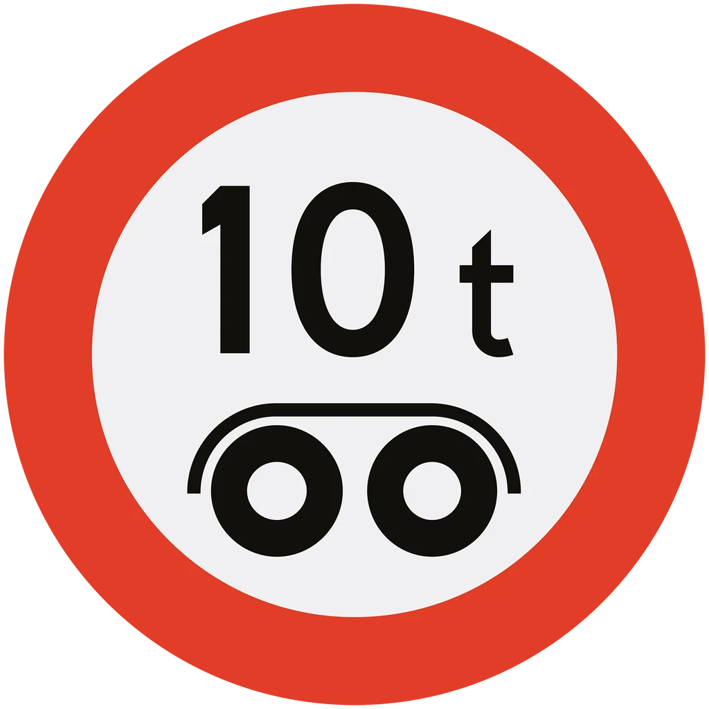 Skilt 322, Boggilastgrense