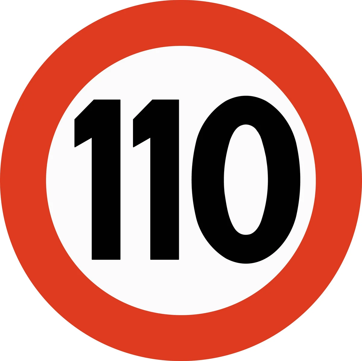 Skilt 362.110, Fartsgrense 110