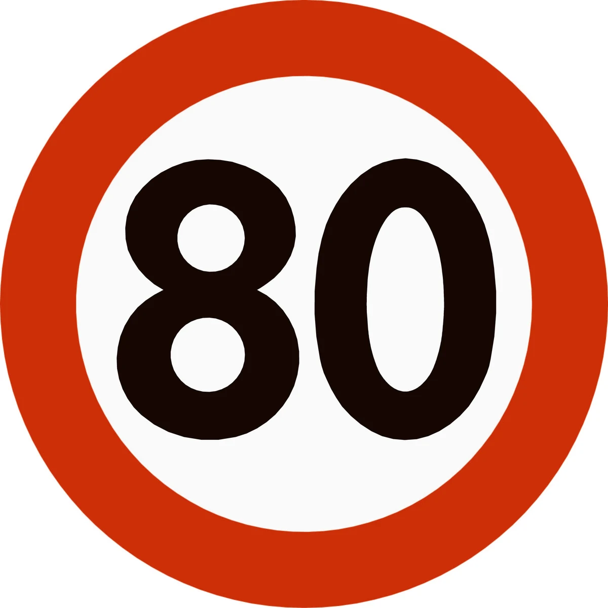 Skilt 362.80, Fartsgrense 80