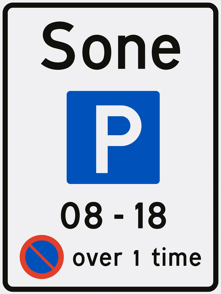 Skilt 376.1, Parkeringssone