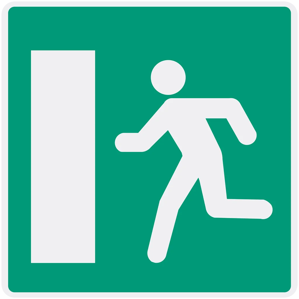 Skilt 570.1, Nødutgangsskilt for tunnel