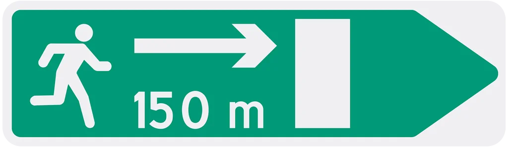 Skilt 570.2, Nødutgangsskilt for tunnel