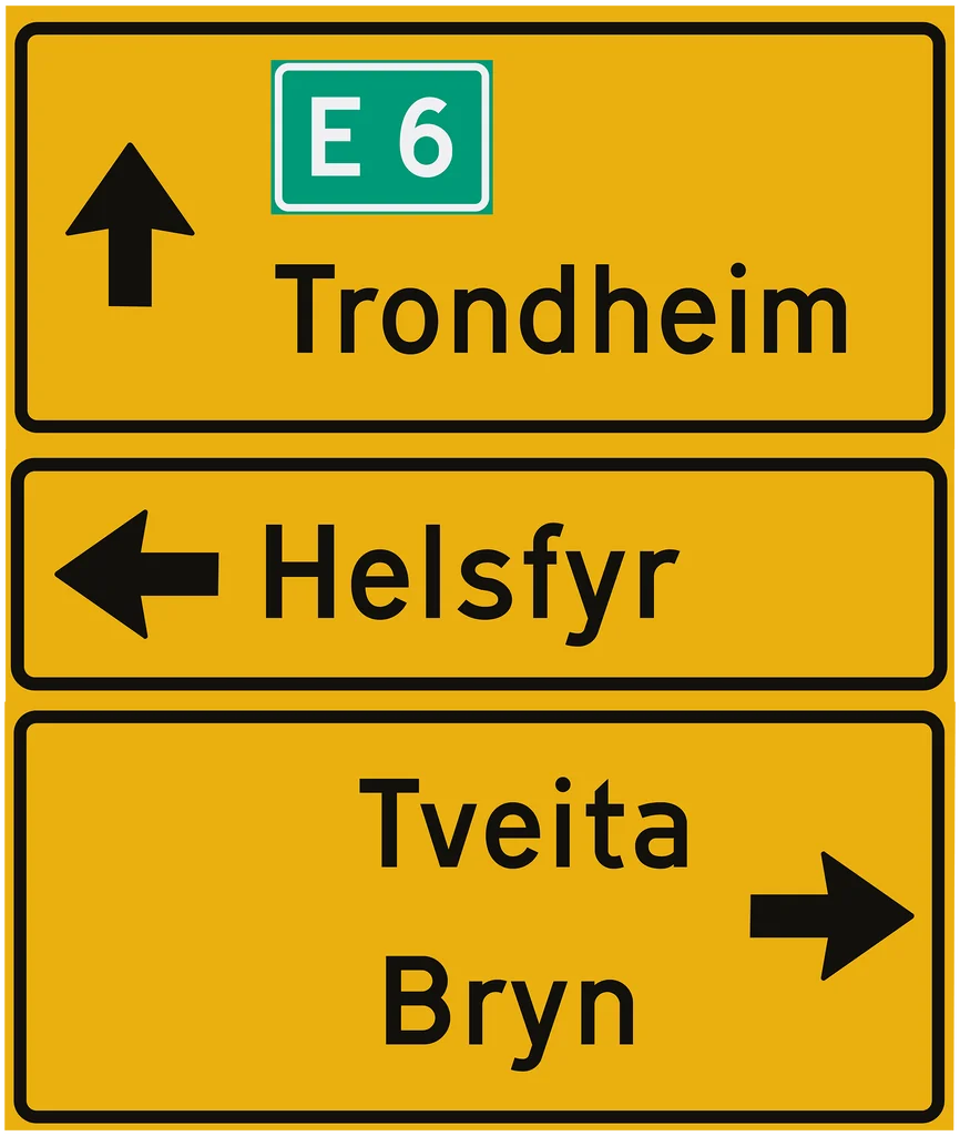 Skilt 711, Tabellveiviser