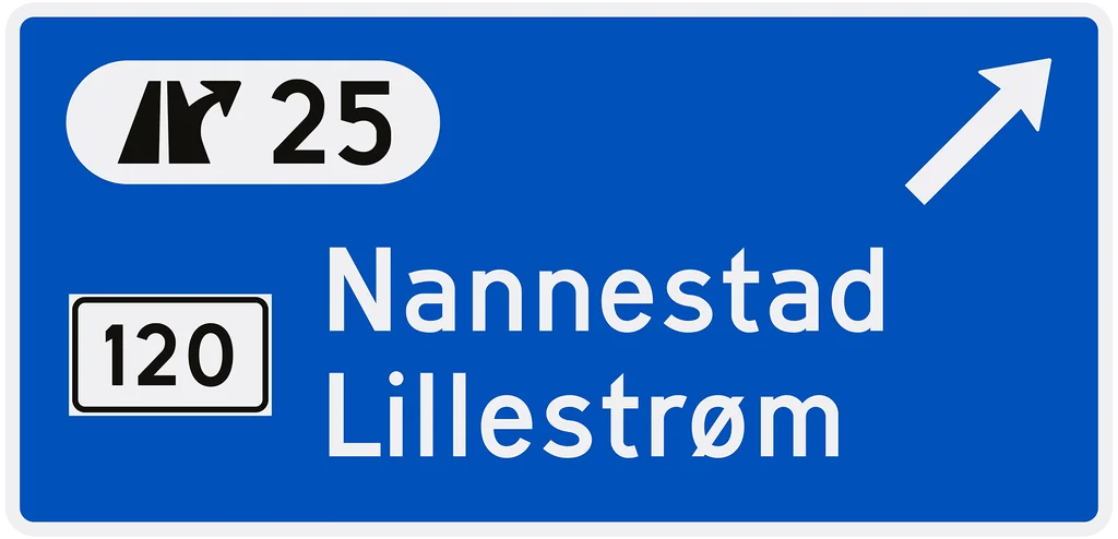 Skilt 715, Avkjøringsveiviser