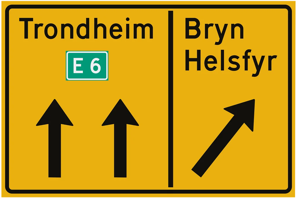 Skilt 717, Kjørefeltveiviser