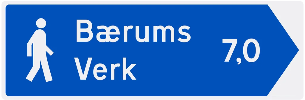 Skilt 749, Veiviser for gangtrafikk