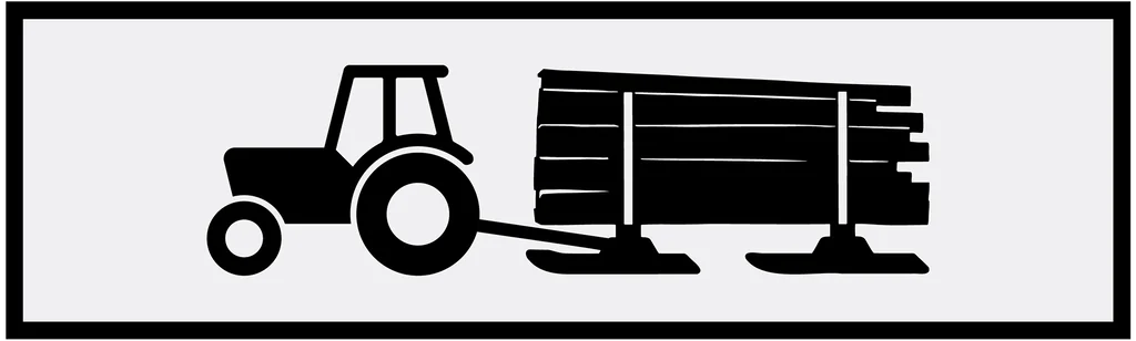 Skilt 816, Kryssende tømmertransport