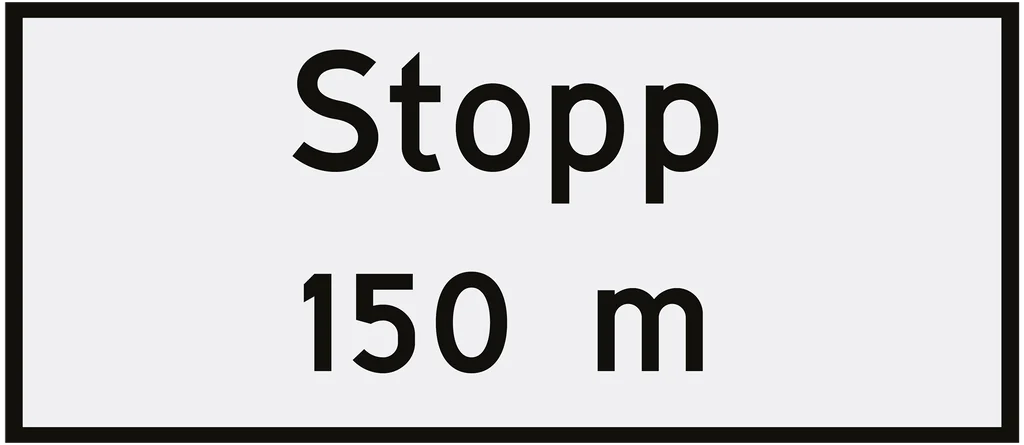 Skilt 824, Forvarsling av stopp